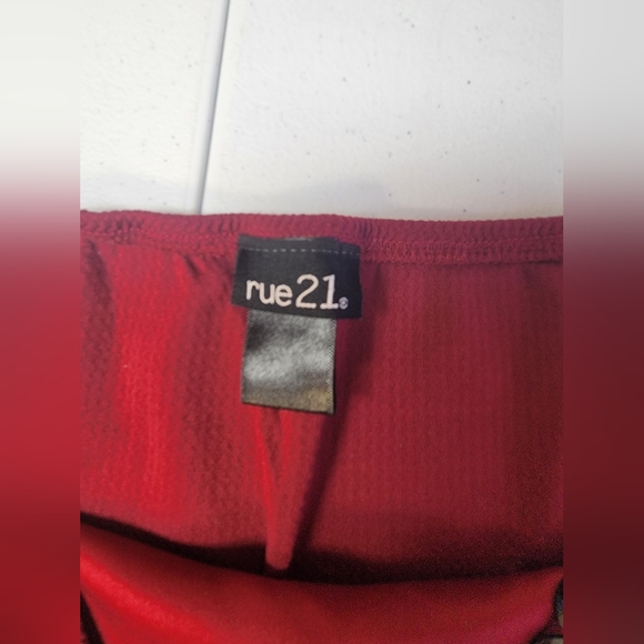 #44 Rue21 Red Tubetop with Black Accent Details - Picture 5 of 5